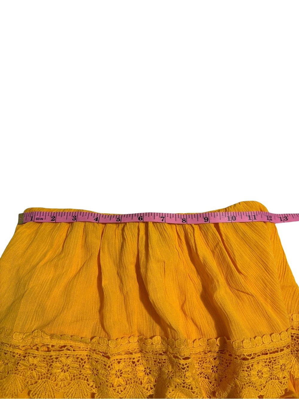 Forever 21 Yellow Boho Off Shoulder Crochet Lace Maxi Dress - Picture 11 of 13